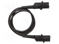 Test lead; 10A; both sides,crocodile clip; Urated: 1000V; black POMONA POM-6576-24-0