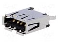 Connector: USB A; socket; on PCBs; THT; PIN: 4; straight TE Connectivity 1734366-1