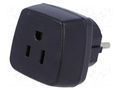 Transition: adapter; 2P+PE; 230VAC; 15A; black; PIN: 3 Hugo Brennenstuhl GmbH & Co 1508520