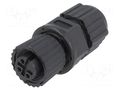 Connector: M12; plug; PIN: 3; female; 250V; straight; IP67,IP68; 4A AMPHENOL LTW 12P-03BFFA-SL8001