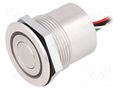 Switch: vandal resistant; Pos: 2; SPST-NO; 0.05A/24VDC; IP65; 5÷28V SCHURTER 1241.6403
