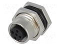Connector: M12; socket; PIN: 5; female; 60V; IP68,IP69K; THT; metal AMPHENOL LTW 12-05PFFP-SF8001