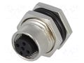 Connector: M12; socket; PIN: 5; female; 60V; IP68,IP69K; THT; metal AMPHENOL LTW 12-05PFFP-SF8001