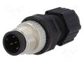 Connector: M12; plug; PIN: 5; male; A code-DeviceNet / CANopen AMPHENOL LTW 12-05BMMA-SL8001
