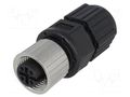 Connector: M12; plug; PIN: 4; female; 250V; straight; IP67,IP68; 4A AMPHENOL LTW 12-04BFFA-SL8001