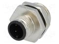 Connector: M12; socket; PIN: 3; male; 250V; IP68,IP69K; soldering AMPHENOL LTW 12-03PMMS-SH8001