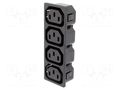 Connector: AC supply; splitter; 10A; 250VAC; C13 (F); IEC 60320 SCHURTER 0909.0021
