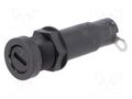 Fuse holder; 6.3x32mm; 10A; 250VAC; FEU; medical; on panel; black SCHURTER 0031.1672