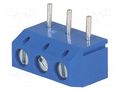 Connector: PCB terminal block; terminal; 15A; 300V; straight; blue DEGSON ELECTRONICS DG301R-5.0-3P12