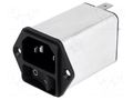Connector: AC supply; socket; male; 10A; 250VAC; C14 (E); DC12 SCHURTER DC12.5102.001