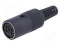 Connector: DIN; plug; female; PIN: 6; 240°; straight; for cable NINIGI DC-009