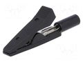 Crocodile clip; 10A; 60VDC; black; Overall len: 41.5mm AXIOMET AX-CR-2PM-B