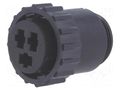 Connector: circular; plug; female; PIN: 3; w/o contacts; for cable TE Connectivity CPC-206037-2