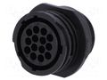 Connector: circular; plug; female; PIN: 14; w/o contacts; for cable TE Connectivity CPC-0-0206043-3