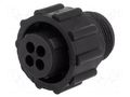 Connector: circular; plug; female; PIN: 4; w/o contacts; for cable TE Connectivity CPC-0-0182647-1