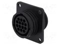 Connector: circular; socket; female; PIN: 14; w/o contacts; size 17 TE Connectivity CPC-0-0182641-1