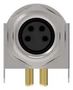 SENSOR CONNECTOR, M8, R/A RCPT, 4POS 3-2172091-2