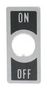 SWITCH PLATE, ON-OFF, 0.25" DIA SPA32