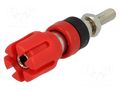 Connector: 4mm banana; socket; 30A; 60VDC; 59mm; red; nickel plated CLIFF CL159725
