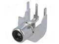 Connector: RCA; socket; female; angled 90°; THT; Marker: black NINIGI CC-132-B