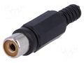 Connector: RCA; plug; female; with strain relief; straight; black CHANGZHOU DAHUA IMP AND EXP (GROUP) CO CC-106B