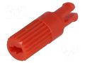 Knob; shaft knob; red; h: 11.7mm; for mounting potentiometers ACP CA14W12R