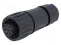 Connector: circular; plug; for cable; PIN: 7; female; soldering AMPHENOL C16-1-3105-001