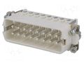 Connector: HDC; contact insert; male; 14A; 250V; PIN: 16; 16+PE AMPHENOL C146-10A0161024