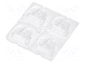 LED lens; square; transparent; H: 7.3mm; Body dim: 50x50mm LEDIL C12419