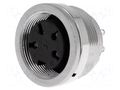 Connector: M16; socket; female; PIN: 4; 5A; 300V; C091D; soldering AMPHENOL C091-31N0041002