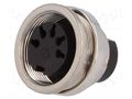 Connector: M16; socket; female; PIN: 5; 100V; C091D; IP65,IP67; 180° AMPHENOL C091-11N1050002