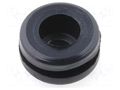 Grommet; with bulkhead; Ømount.hole: 9.9mm; Øhole: 6.4mm; PVC ESSENTRA PPE-06