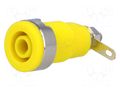 Connector: 4mm banana; socket; 32A; yellow; nickel plated; 23.5mm AXIOMET BS-324-LS-Y