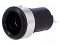 Connector: 4mm banana; socket; 10A; 60VDC; Cutout: Ø12.2mm; black SCI BC-124/B