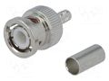 Connector: BNC; plug; male; 50Ω; soldering,crimped; for cable; POM AMPHENOL RF B1121A1ND3G1A50