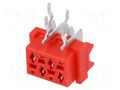 Micro-MaTch; socket; female; PIN: 4; THT; on PCBs; 2x2; angled 90° TE Connectivity AMP-7-215460-4