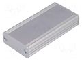Enclosure: with panel; AKG; X: 41mm; Y: 80mm; Z: 16mm; aluminium; grey FISCHER ELEKTRONIK AKG-41-16-80-ME
