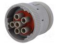 Connector: wire-wire; terminals, size 12; plug; female; AHD; PIN: 6 AMPHENOL AHD16-6-12SB010