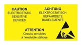 LABEL, 50MM X 25MM, BLACK/YELLOW 242150