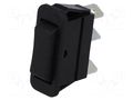 ROCKER; SP3T; Pos: 3; (ON)-OFF-(ON); 16A/250VAC; 20A/28VDC; black BULGIN AE-C1522ABAAA