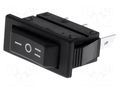 ROCKER; SP3T; Pos: 3; ON-OFF-ON; 16A/250VAC; 20A/28VDC; black; none BULGIN AE-C1520ALAAF