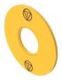 LEGEND PLATE, YELLOW, PLASTIC, 90MM DIA 704.963.4
