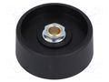 Knob; without pointer; polyamide; Øshaft: 6mm; Ø40x16mm; black OKW A3140069