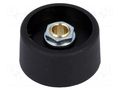 Knob; without pointer; polyamide; Øshaft: 6mm; Ø31x16mm; black OKW A3131069