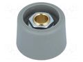 Knob; without pointer; polyamide; Øshaft: 6mm; Ø23x16mm; grey OKW A3123068