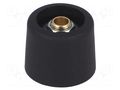 Knob; without pointer; polyamide; Øshaft: 6mm; Ø20x16mm; black OKW A3120069