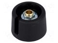 Knob; with pointer; polyamide; Øshaft: 4mm; Ø23x16mm; black OKW A3023049