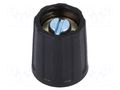 Knob; without pointer; ABS; Øshaft: 4mm; Ø13.5x15.5mm; black; A2513 OKW A2513040