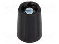 Knob; without pointer; ABS; Øshaft: 3mm; Ø10.5x14mm; black; A2510 OKW A2510030