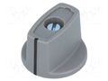 Knob; with pointer; ABS; Øshaft: 6mm; Ø23x16mm; grey; Shaft: smooth OKW A2423068